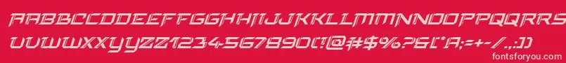 フォントfinalfrontsuperital – 赤い背景にピンクのフォント