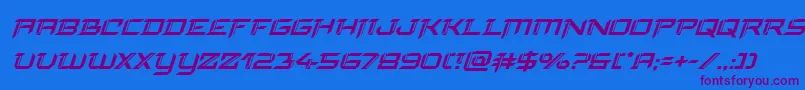 finalfrontsuperital Font – Purple Fonts on Blue Background