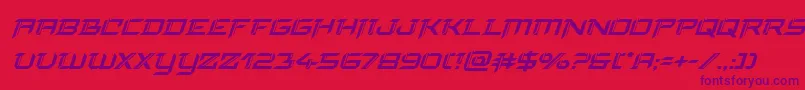 finalfrontsuperital Font – Purple Fonts on Red Background