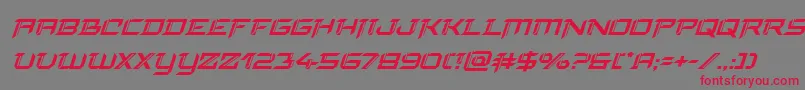 フォントfinalfrontsuperital – 赤い文字の灰色の背景