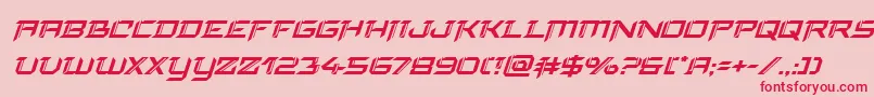 フォントfinalfrontsuperital – ピンクの背景に赤い文字