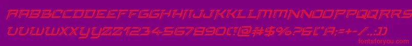 finalfrontsuperital-Schriftart – Rote Schriften auf violettem Hintergrund