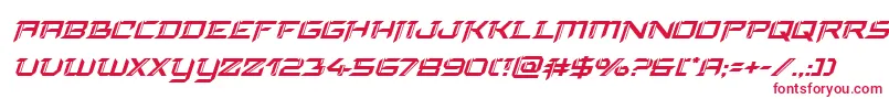 フォントfinalfrontsuperital – 赤い文字