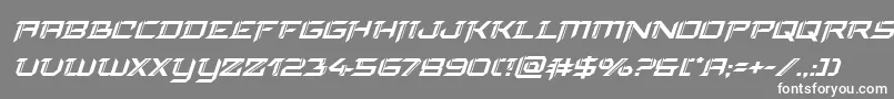 Шрифт finalfrontsuperital – белые шрифты на сером фоне