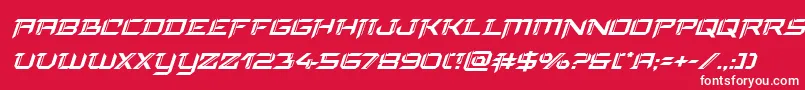 Шрифт finalfrontsuperital – белые шрифты на красном фоне