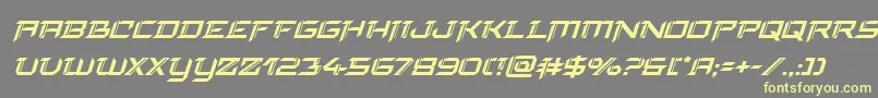 finalfrontsuperital Font – Yellow Fonts on Gray Background