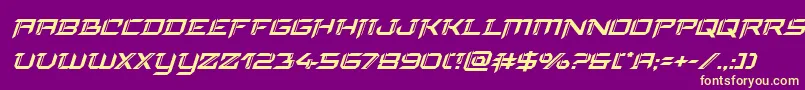 Шрифт finalfrontsuperital – жёлтые шрифты на фиолетовом фоне
