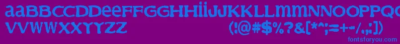Finder Font – Blue Fonts on Purple Background