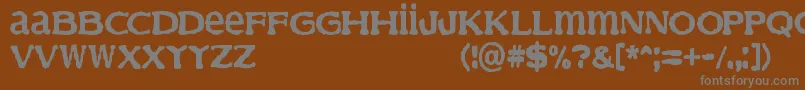 フォントFinder – 茶色の背景に灰色の文字