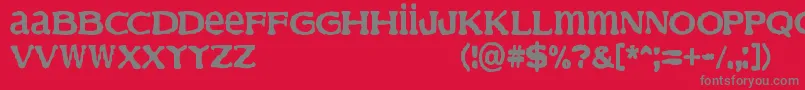Finder Font – Gray Fonts on Red Background
