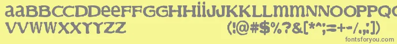 Finder Font – Gray Fonts on Yellow Background