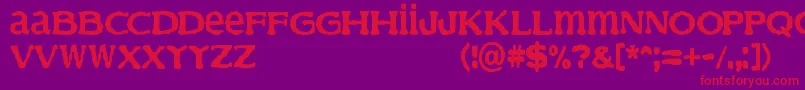 Finder Font – Red Fonts on Purple Background