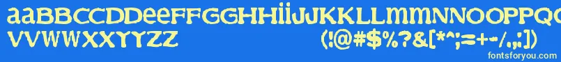 フォントFinder – 黄色の文字、青い背景