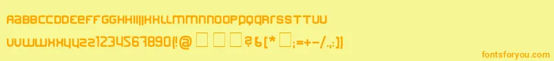 Finder Font – Orange Fonts on Yellow Background