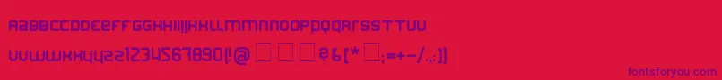 Finder Font – Purple Fonts on Red Background