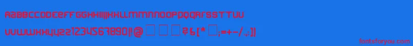 Finder Font – Red Fonts on Blue Background