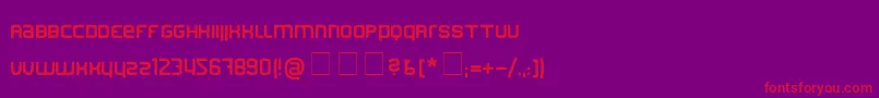 Finder Font – Red Fonts on Purple Background