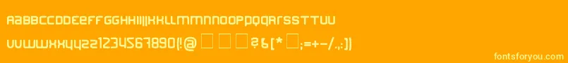Finder Font – Yellow Fonts on Orange Background