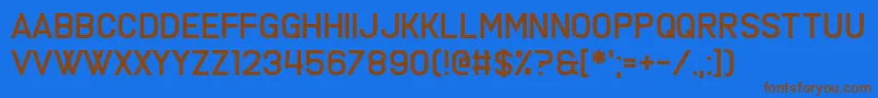 Czcionka Fine Allie – brązowe czcionki na niebieskim tle