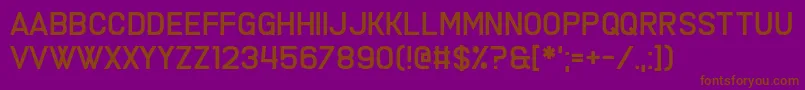 Шрифт Fine Allie – коричневые шрифты на фиолетовом фоне