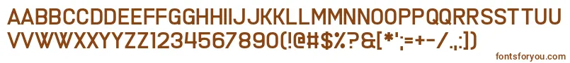 Czcionka Fine Allie – brązowe czcionki na białym tle