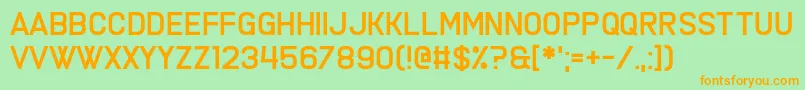 Fine Allie Font – Orange Fonts on Green Background