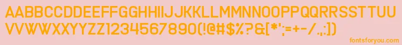 Fine Allie Font – Orange Fonts on Pink Background