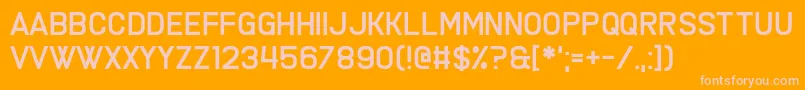 フォントFine Allie – オレンジの背景にピンクのフォント