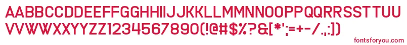 Czcionka Fine Allie – czerwone czcionki na białym tle