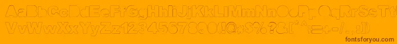 Fine Homage Font – Brown Fonts on Orange Background