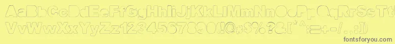 Fine Homage Font – Gray Fonts on Yellow Background