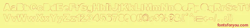 Fine Homage Font – Red Fonts on Yellow Background