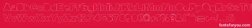 Fine Homage Font – White Fonts on Red Background