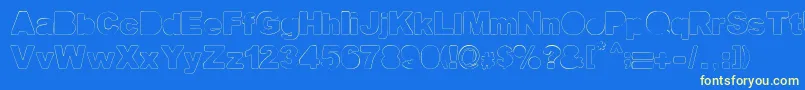 Fine Homage Font – Yellow Fonts on Blue Background