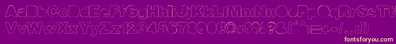 Fine Homage Font – Yellow Fonts on Purple Background