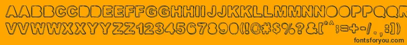 FINE SHADOWS Font – Black Fonts on Orange Background