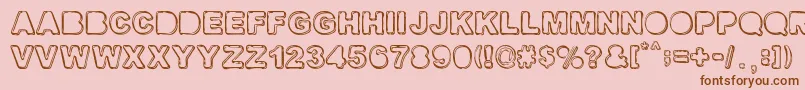 FINE SHADOWS Font – Brown Fonts on Pink Background