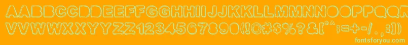 FINE SHADOWS Font – Green Fonts on Orange Background