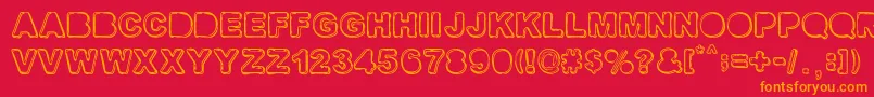FINE SHADOWS Font – Orange Fonts on Red Background