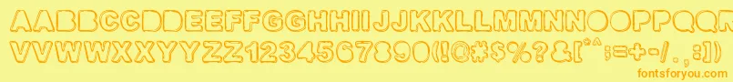 FINE SHADOWS Font – Orange Fonts on Yellow Background