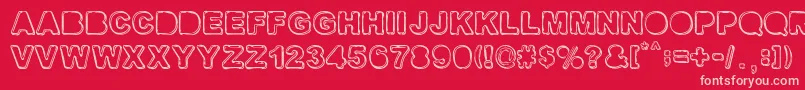 FINE SHADOWS Font – Pink Fonts on Red Background