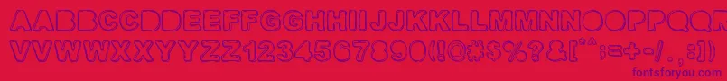 FINE SHADOWS Font – Purple Fonts on Red Background