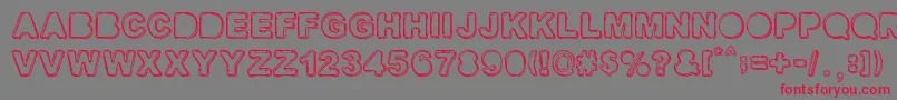 FINE SHADOWS Font – Red Fonts on Gray Background