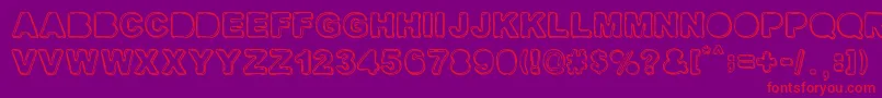 FINE SHADOWS Font – Red Fonts on Purple Background