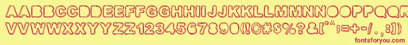 FINE SHADOWS Font – Red Fonts on Yellow Background