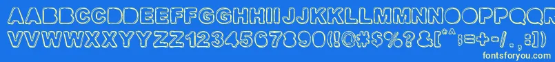 FINE SHADOWS Font – Yellow Fonts on Blue Background