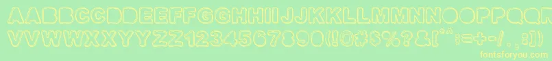 FINE SHADOWS Font – Yellow Fonts on Green Background