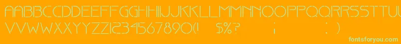 Fine stencil   Dker Font – Green Fonts on Orange Background