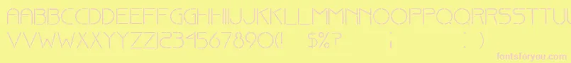 Шрифт Fine stencil   Dker – розовые шрифты на жёлтом фоне