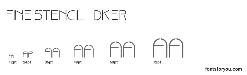 Fine stencil   Dker Font Sizes